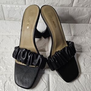 Fashion Nova Ruched Mule Cake Stand Heels Women's Size 8.5